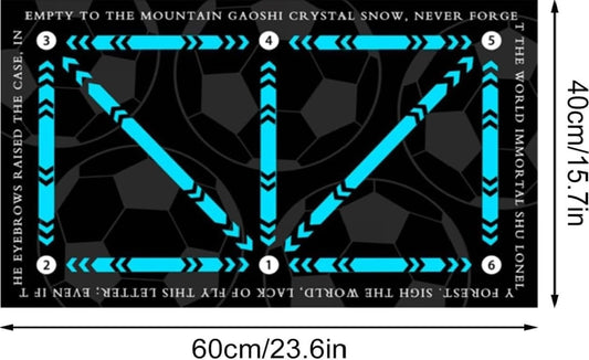 Non-Slip Football Footwork Training Mat with Diatom Mud and Rubber Base