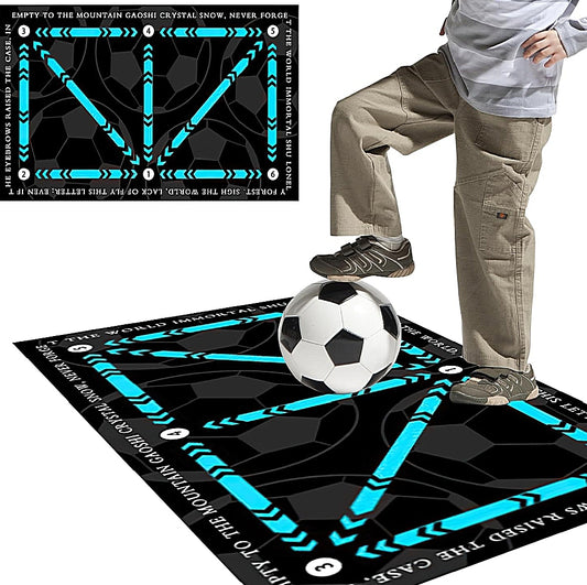 Non-Slip Football Footwork Training Mat with Diatom Mud and Rubber Base